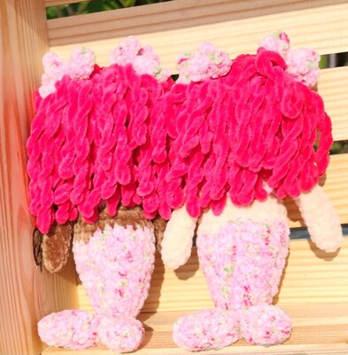 Pink Mermaid Stuffy - Crocheted - image2